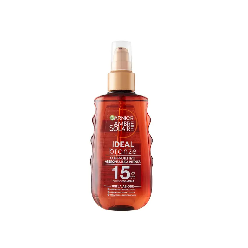 Ambre Solaire Ideal bronze Olio spray SPF15