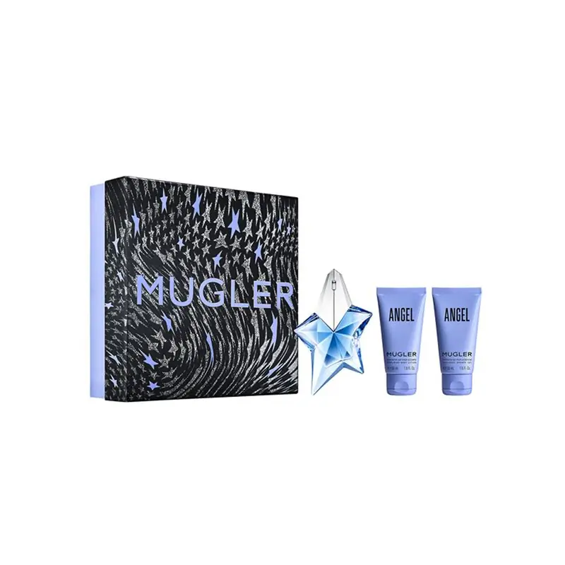 Angel Eau de parfum Ricaricabile Cofanetto regalo con Gel doccia e Latte corpo
