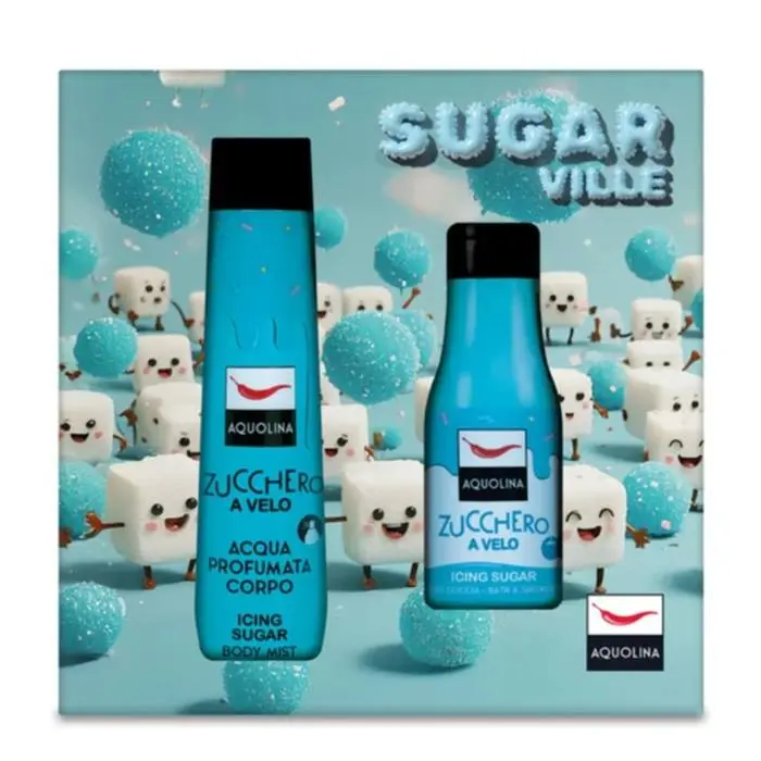 AQUOLINA SUGAR VILLE ACQUA PROFUMATA 125 ML + BAGNODOCCIA 125 ML