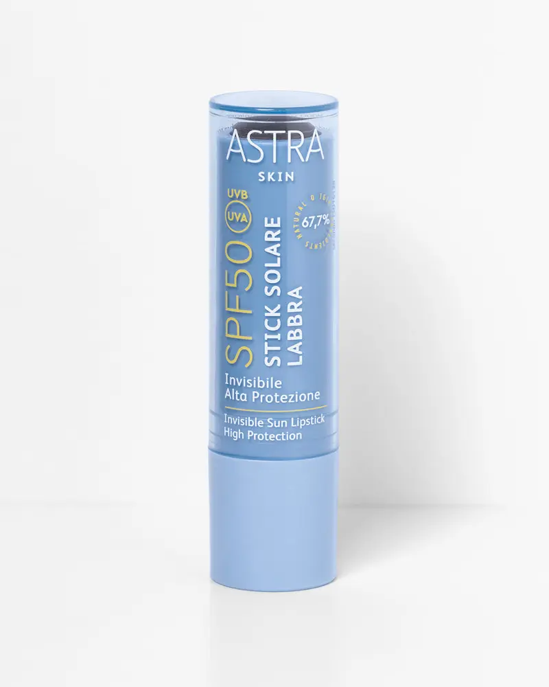 ASTRA SKIN SPF50 STICK SOLARE LABBRA - Invisibile, Alta Protezione