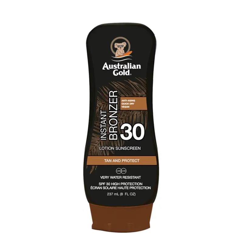 Australian Gold Instant Bronzer Lotion Sunscreen Spf30