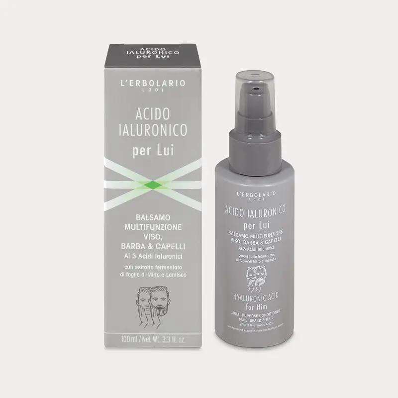 Balsamo Viso, Barba & Capelli Acido Ialuronico per Lui