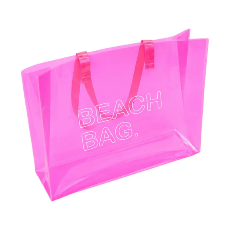 Beach Bag Fluo WYNIE - Maxi Borsa Mare Trasparente Colorata in PVC