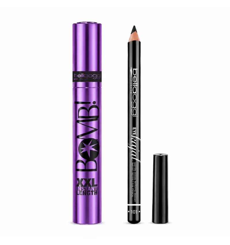 BELLAOGGI MASCARA BOMB XXL + MATITA KAJAL 101 SGUARDO INTENSO