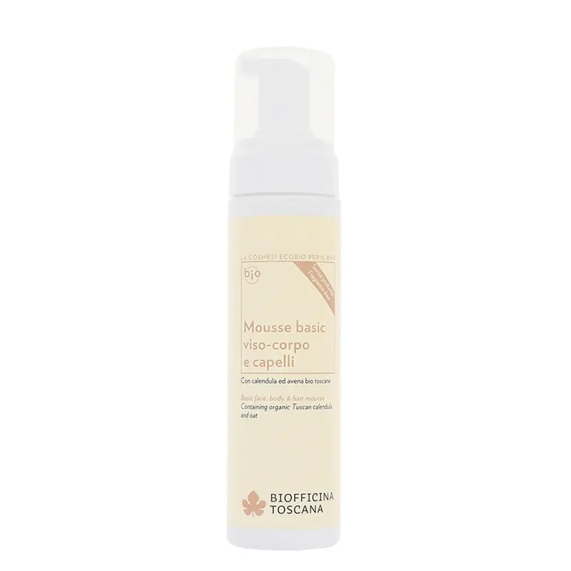 Biofficina Toscana Mousse Basic Viso-Corpo e Capelli 200 ml