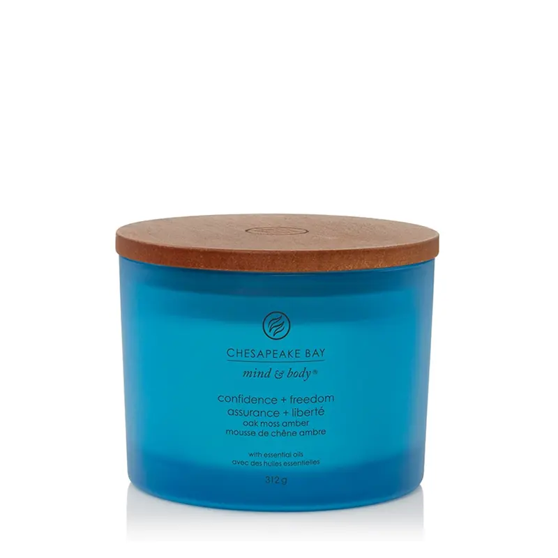 Chesapeake Bay Candle Confidence & Freedom (Oak Moss Amber) 3 stoppini & Freedom (Oak Moss Amber)