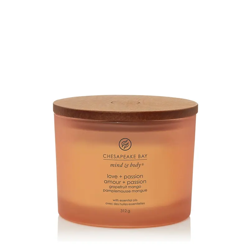 Chesapeake Bay Candle Love & Passion (Grapefruit Mango) 3 stoppini sion (Grapefruit Mango)