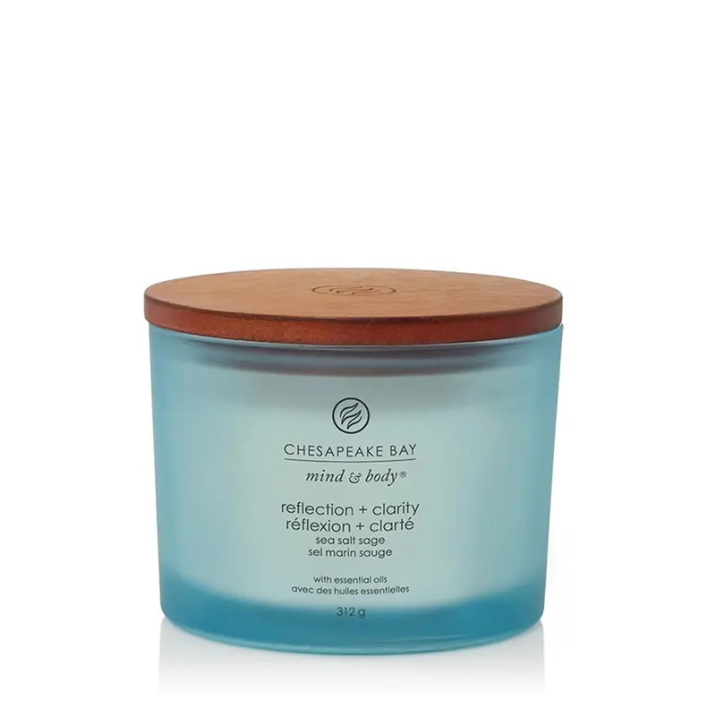Chesapeake Bay Candle Reflection & Clarity (Sea Salt Sage) 3 stoppini & Clarity (Sea Salt Sage)