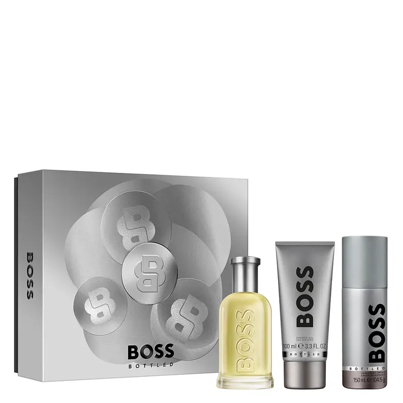Cofanetto BOSS Bottled Eau de Toilette 100 ml Gel Doccia e Deodorante Spray for Men