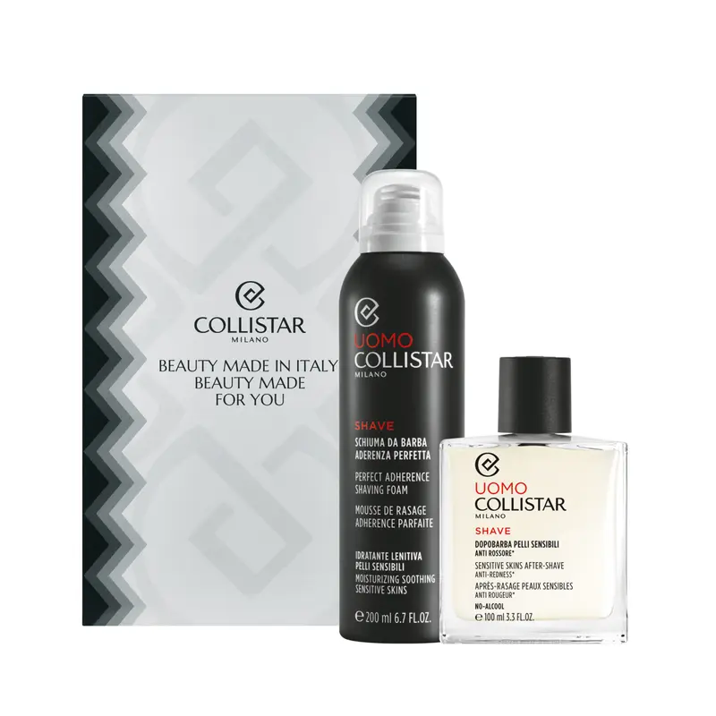 COFANETTO SCHIUMA DA BARBA ADERENZA PERFETTA IDRATANTE LENITIVA 200 ml