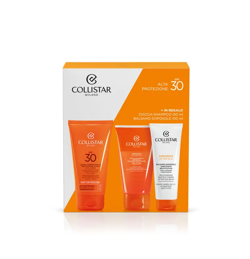 Crema Abbronzante Protezione Ultra Viso e corpo SPF30 Cofanetto