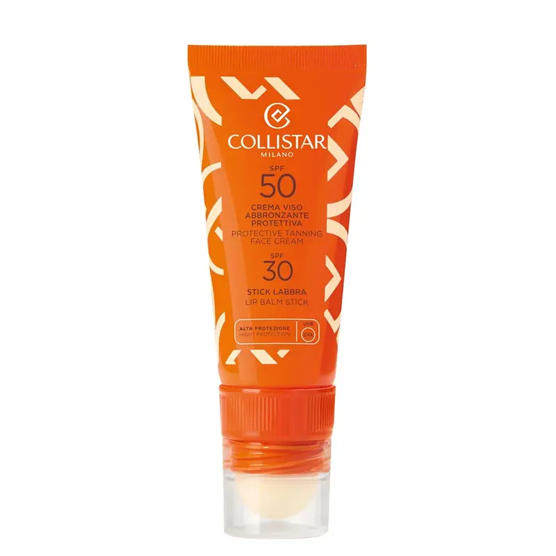 Crema Viso Abbronzante Protettiva SPF 50 e Stick Labbra SPF 30