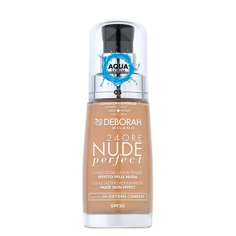 Deborah 24Ore Nude Perfect Fondotinta SPF20 05 Amber