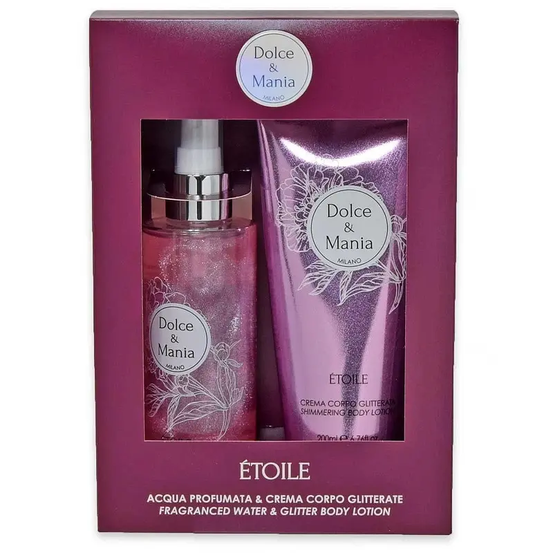 Dolce&Mania Confezione Étoile Acqua Profumata e Crema Corpo Glitterata
