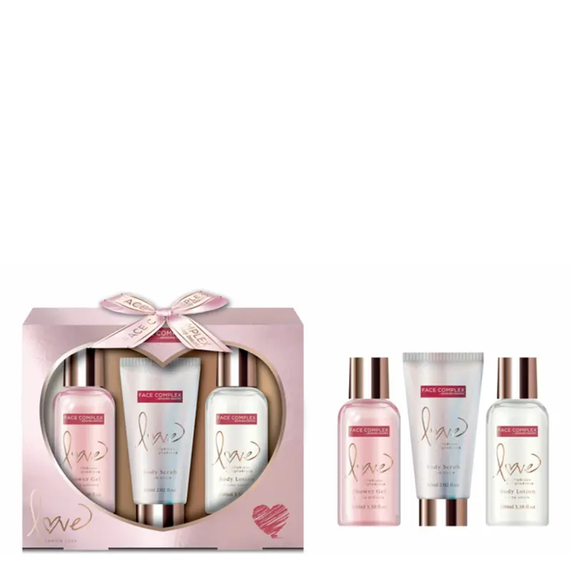 FACE COMPLEX Shower Gel 100 ml + Body Lotion 100 ml + Body Scrub 60 ml Set 3 pz