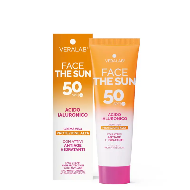 Face The Sun Crema Solare Viso con Attivi Anti-age Idratanti SPF 50