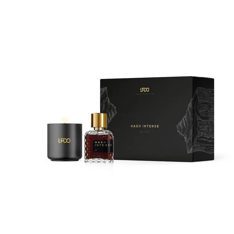 Hash Intense Cofanetto regalo con candela profumata