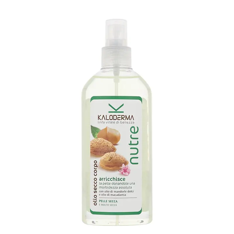 Kaloderma Olio Secco Corpo Arricchisce Nutre con Olio di Mandorle Dolci e Olio di Macadamia 200 ml