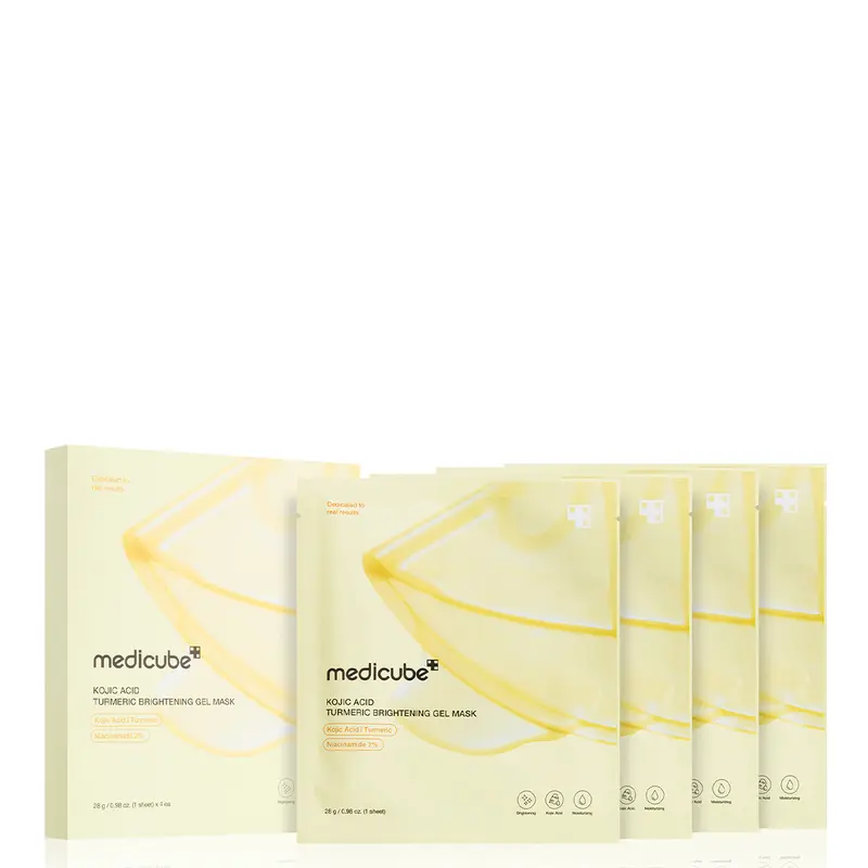 Kojic Acid Turmeric Brightening Gel Mask Maschera Viso Illuminante Effetto Glass Skin