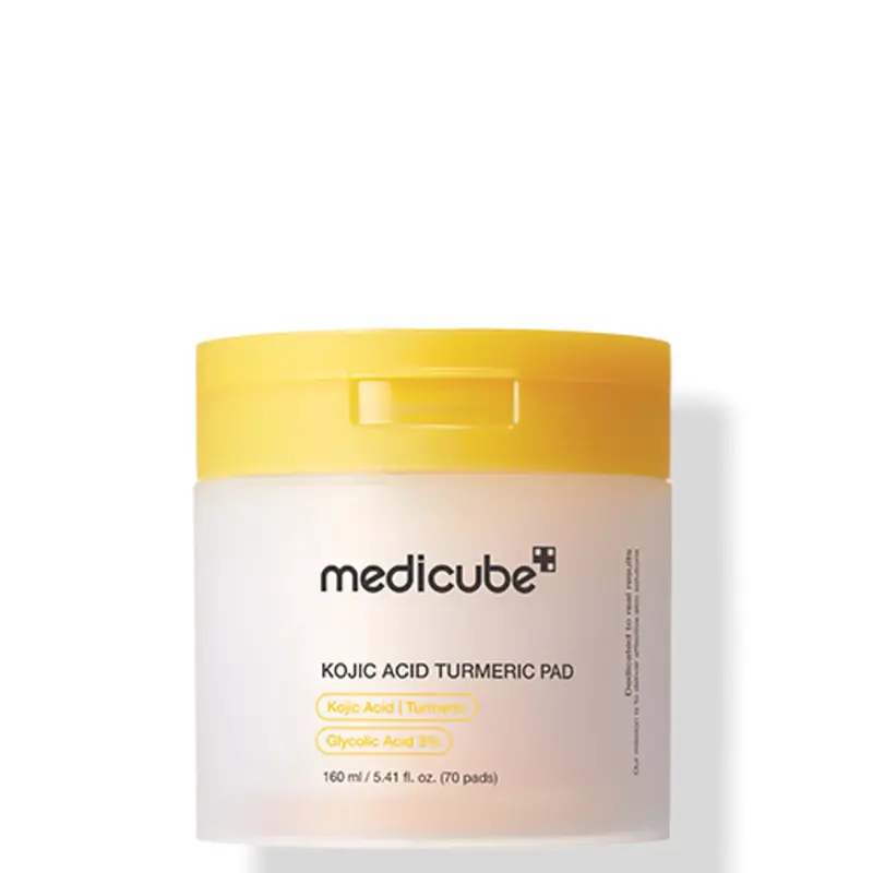 Kojic Acid Turmeric Pad Dischetti Esfolianti Illuminanti per Macchie Scure e Incarnato Uniforme