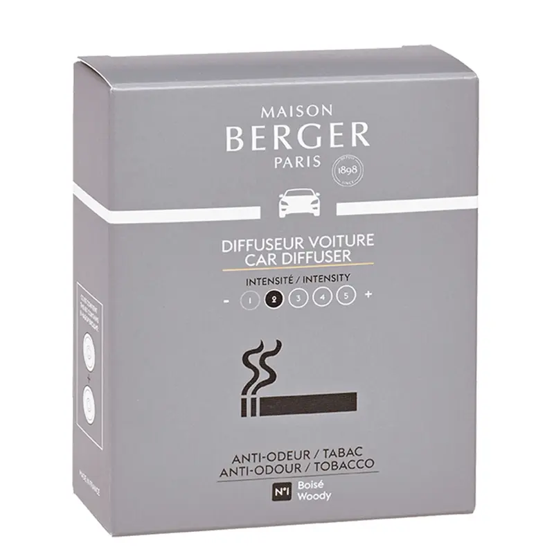 Maison Berger Paris Diffuseur Voiture Recharge Anti-Odeur Tabac 2x17gr eur Voiture Recharge Anti-Odeur Tabac