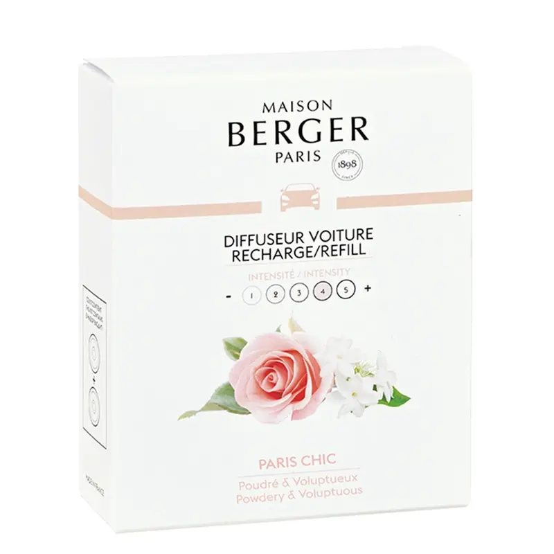 Maison Berger Paris Diffuseur Voiture Recharge Paris Chic 2x17gr eur Voiture Recharge Paris Chic
