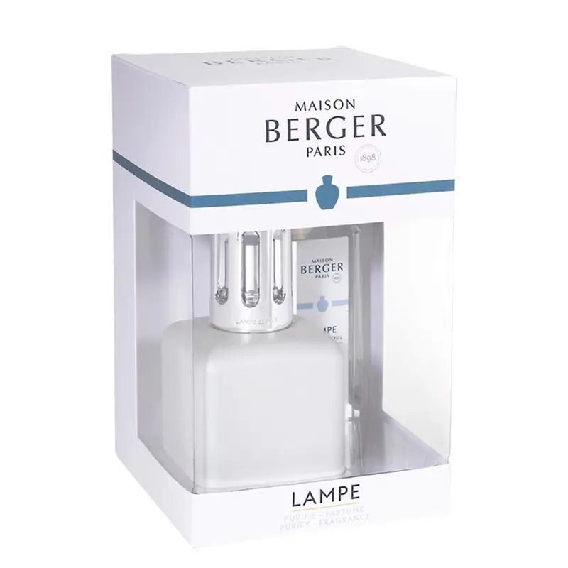 Maison Berger Paris Lampe Glacon Blanc + Ricarica Delicat Musc Blanc 250 ml Set V1