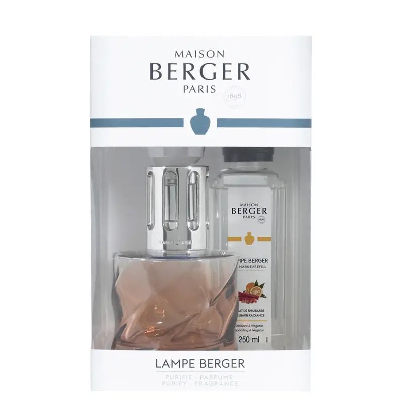 Maison Berger Paris Spirale Rosa Ambrato+Ricarica Eclat de Rhubarbe 250 ml Set V3