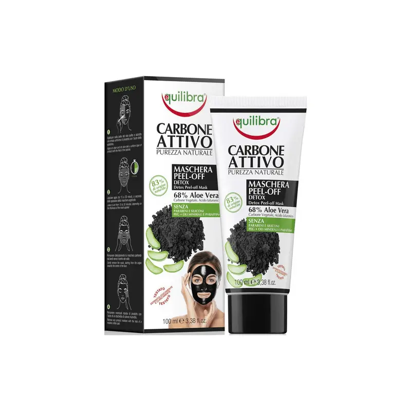Maschera Peel-Off Carbone Attivo