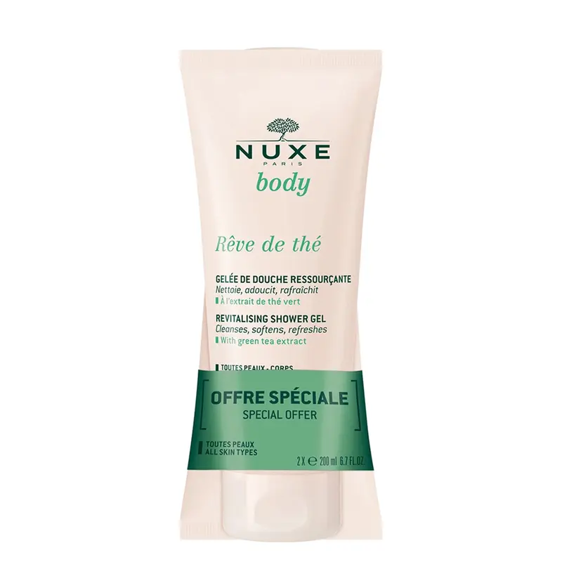 Nuxe Duo Reve de Thé Gelée de Douche Ressourcant 2x200 ml