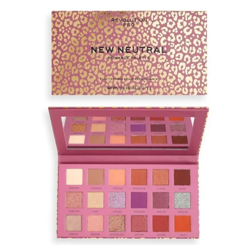 Revolution Pro Nuova Palette di Ombretti Neutri Romance-