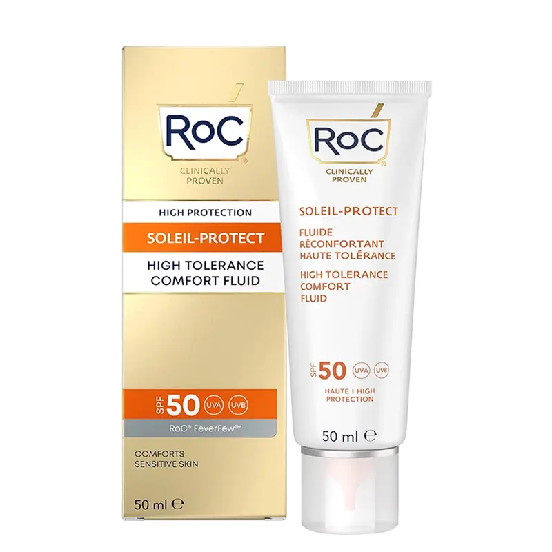 Roc Soleil Protect Fluide Réconfortant Haute Tolérance Spf50+