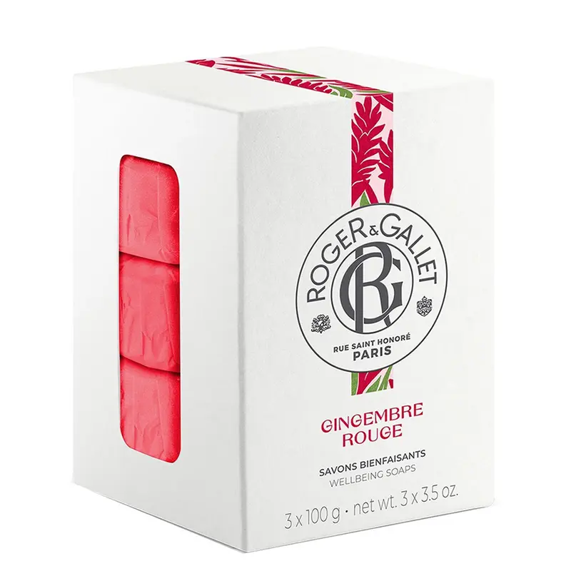 Roger&Gallet Gingembre Rouge Savons Parfumés 3x100 gr