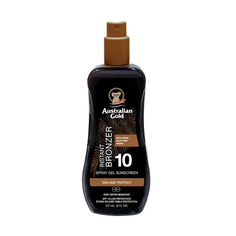 Spray Gel Sunscreen SPF10 con Instant Bronzer