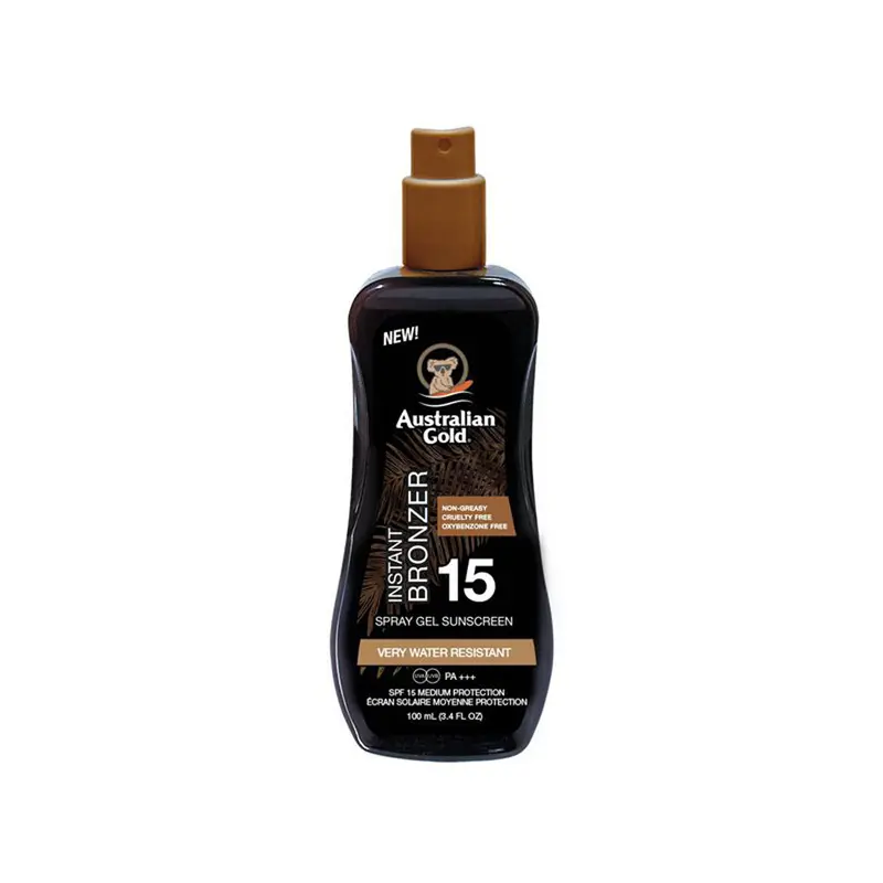 Spray Gel Sunscreen SPF15 con Instant Bronzer