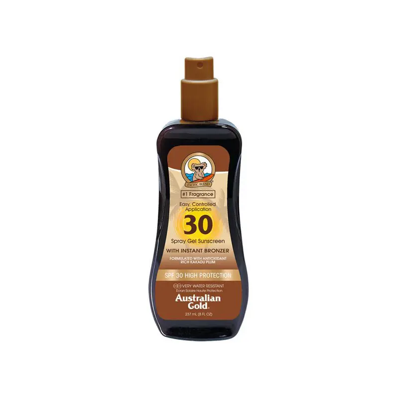 Spray Gel Sunscreen SPF30 con Instant Bronzer