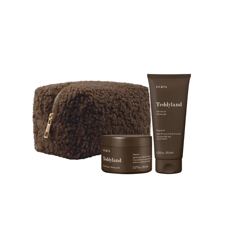 Teddyland Latte di cocco e fave di cacao Kit con Scrub Corpo