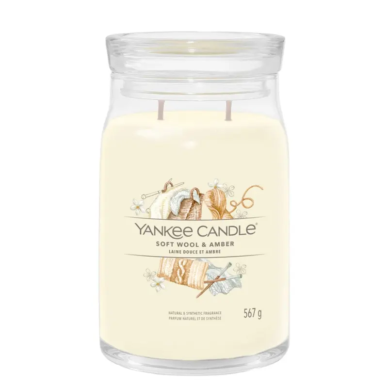 Yankee Candle Soft Wool & Amber Signature Grande ool & Amber Signature